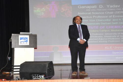 13.03.2023 Guest Lecture – Dr. Prof. Ganapati D. Yadhav Emeritus Professor of Eminence & Former Vice Chancellor, Institute of Chemical Technology, Mumbai Topic: