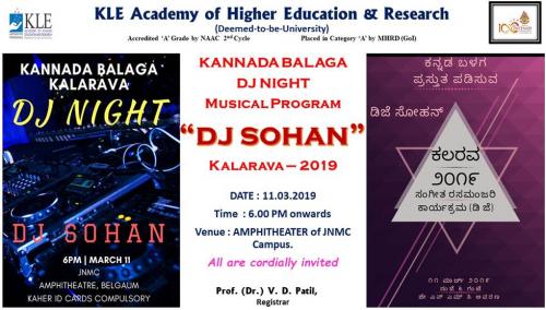 11.03.2019 Kannada Balaga-DJ SOHAN Kalarav-2019