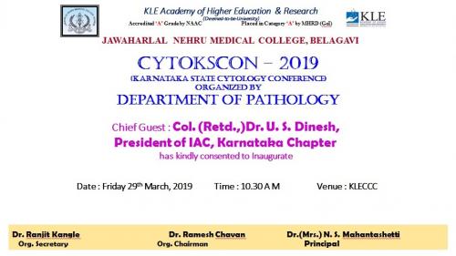 CYTOKSCON 2019, Organized by Department of Pathology
